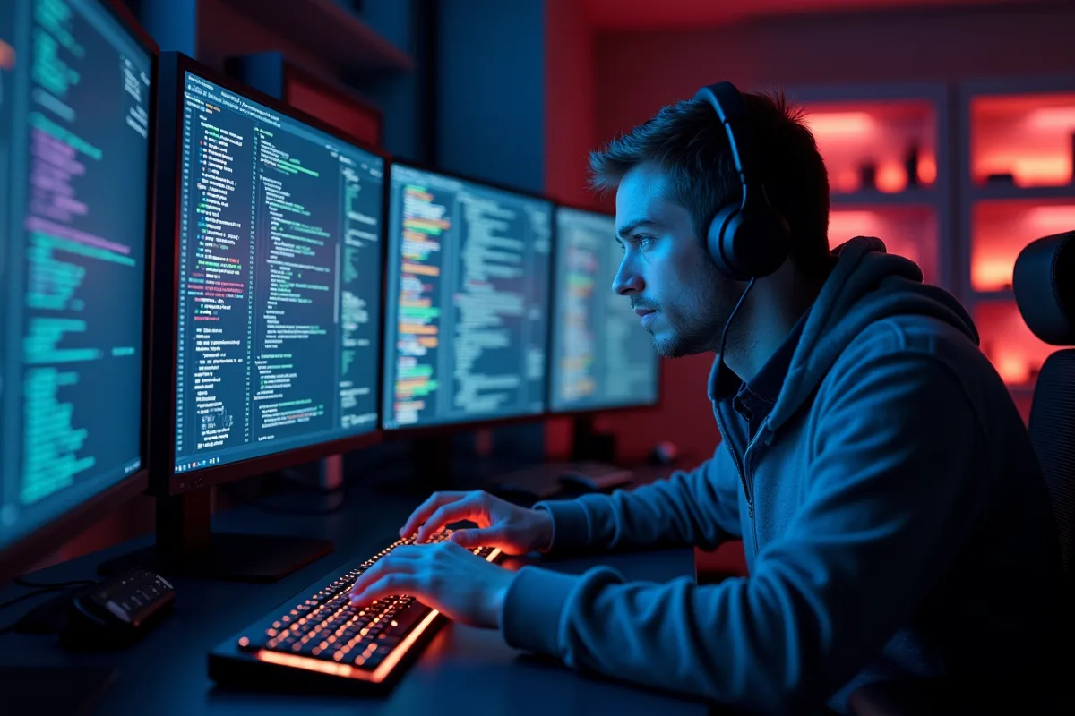 Illustration d'une interface utilisateur en informatique avec divers éléments interactifs