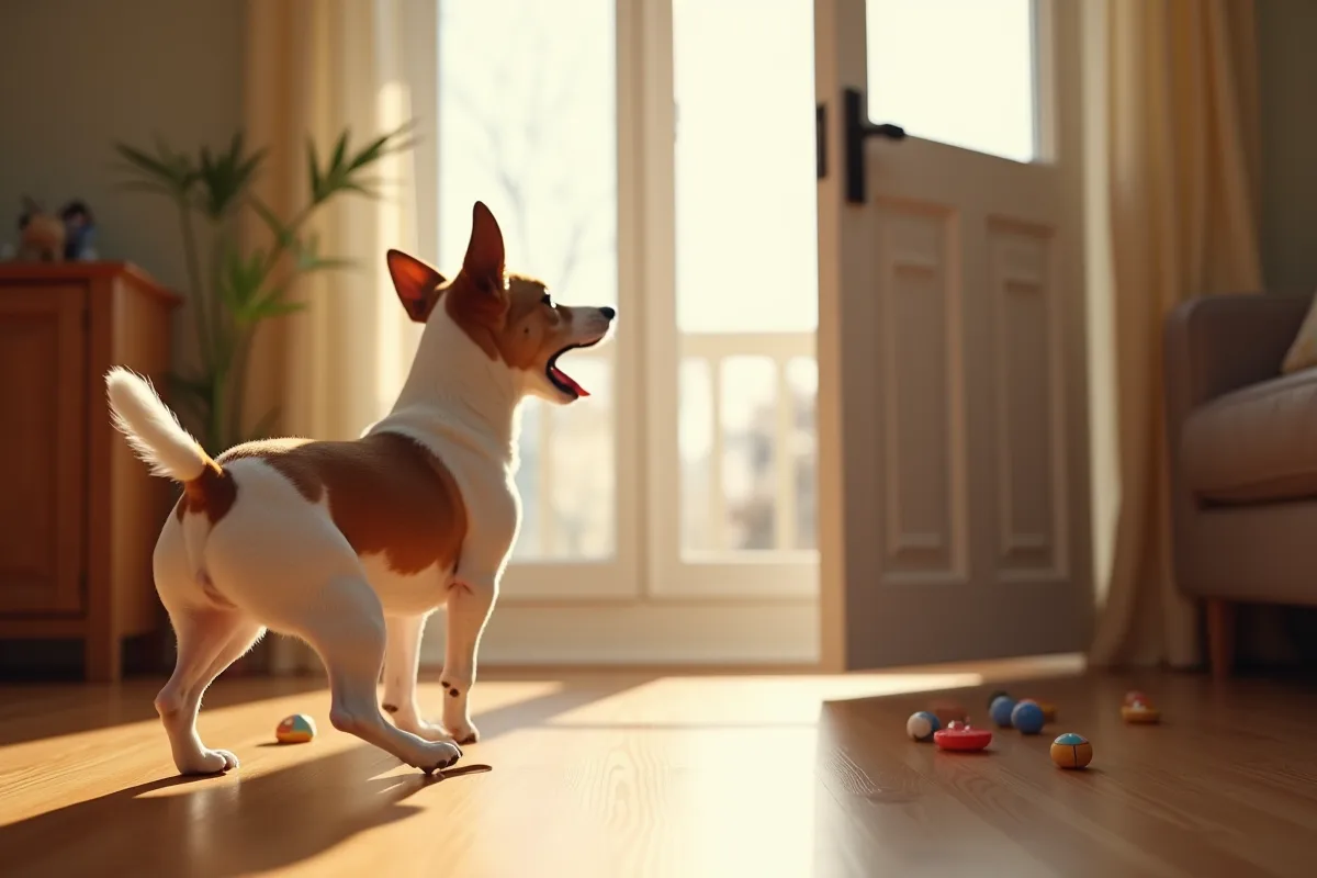 Jack Russell en train de jouer, illustrant son tempérament vif et ses défis comportementaux