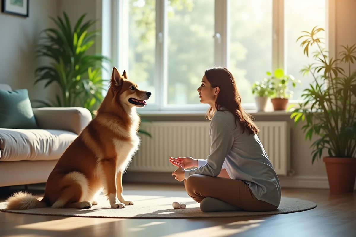 Chien avec des selles présentant des traces de sang inquiétantes