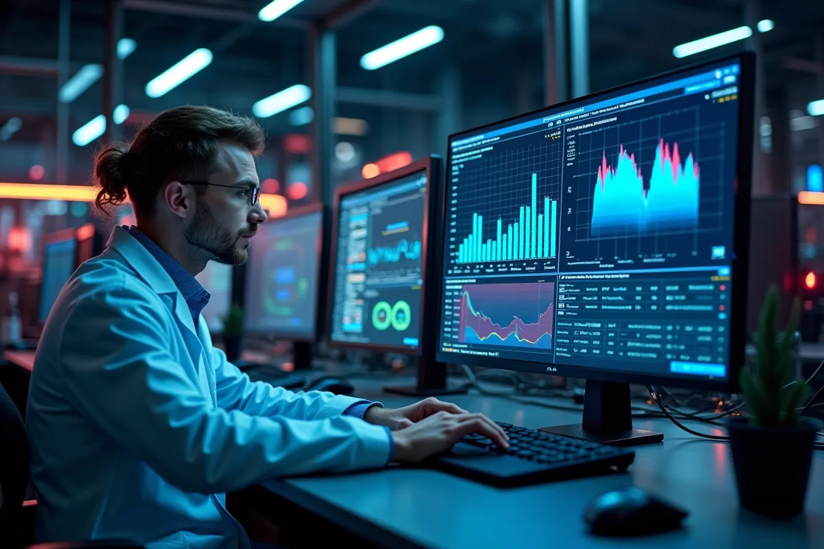 Schéma illustrant les principes de la technologie quantique et ses applications